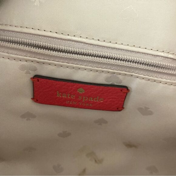 Kate Spade New York Jackson Backpack Coral Orange Pink Leather Mini Day Bag - Picture 7 of 11